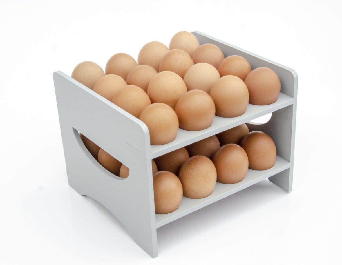 Double-Layer Wooden Egg Tray - Sleek Kitchen Storage thumbnail 5