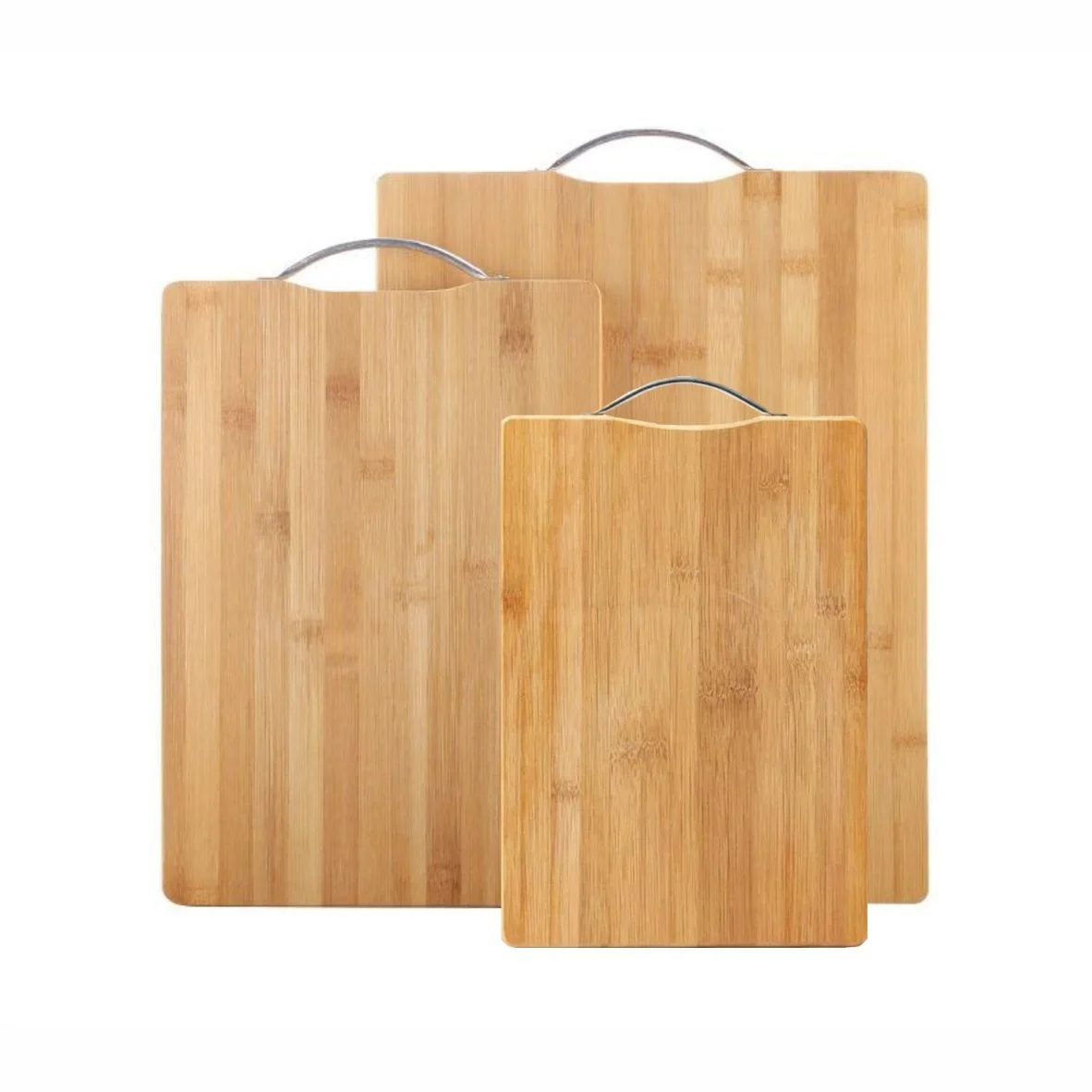 Natural Bamboo Cutting Board with Aluminum Handle photo 6