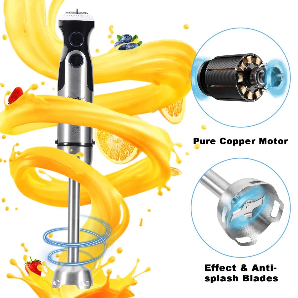 Sonifer 5-in-1 Stick Blender Hand Blender Set 1200W Powerful for Smoothie photo 4