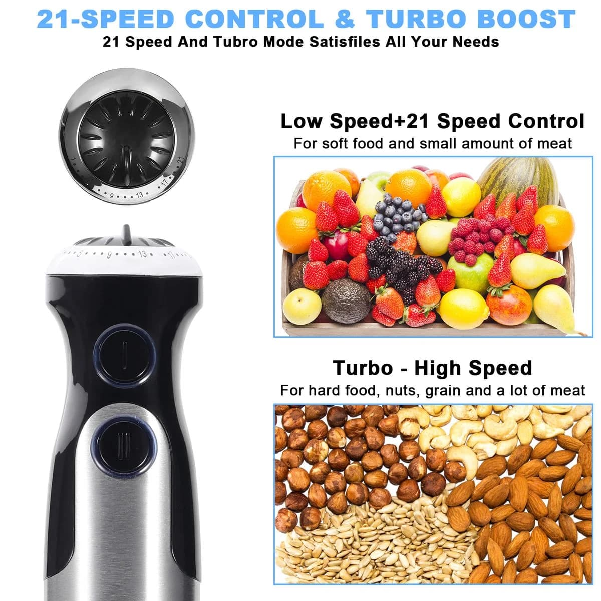 Sonifer 5-in-1 Stick Blender Hand Blender Set 1200W Powerful for Smoothie photo 5