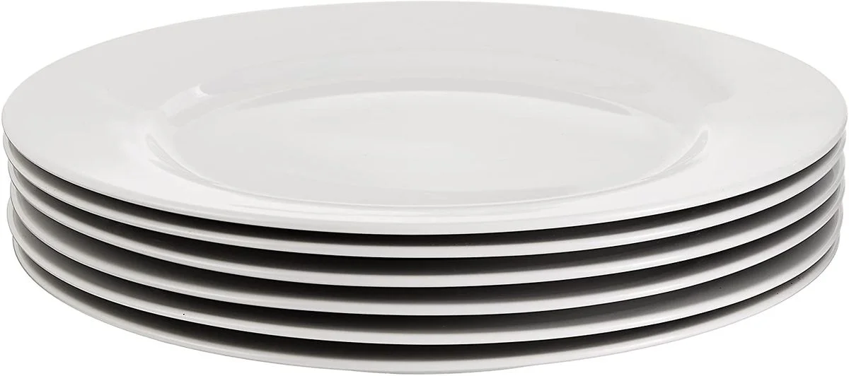Pacific Scallop White Porcelain Square - 4 Dinner Plates photo 4