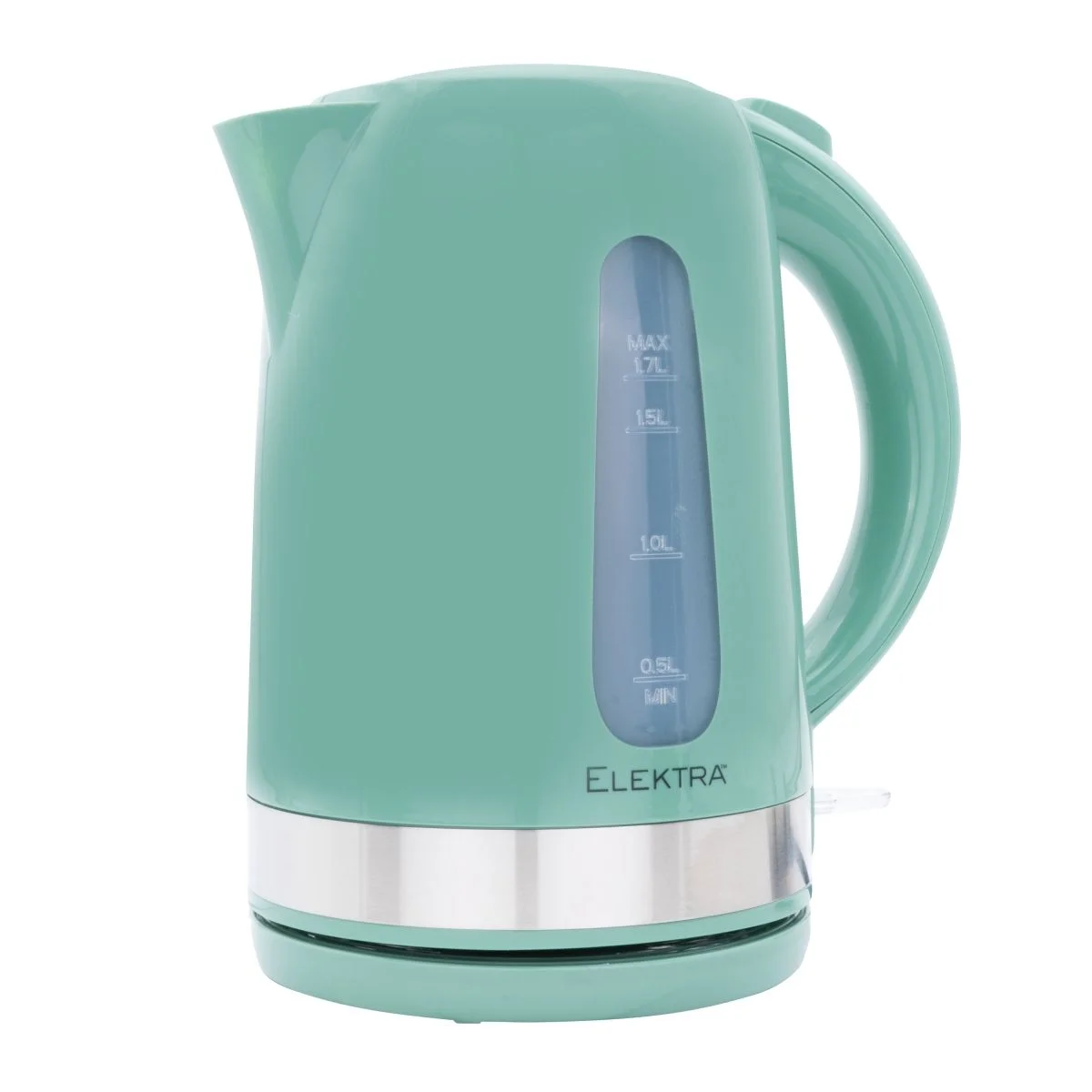 Elektra Green, Silver Plastic 1.7 L Kettle photo 1